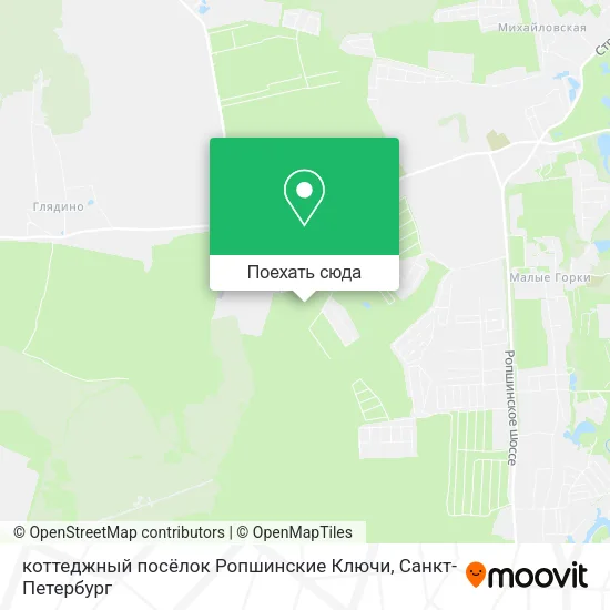 Карта коттеджный посёлок Ропшинские Ключи