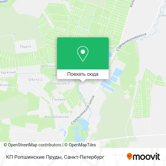 Карта КП Ропшинские Пруды