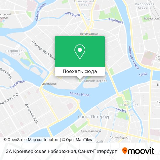 Карта 3А Кронверкская набережная