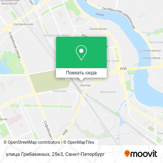 Карта улица Грибакиных, 25к3