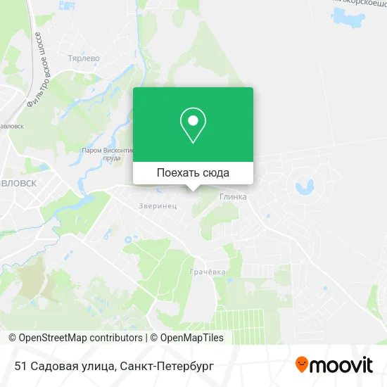 Карта 51 Садовая улица