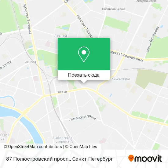 Карта 87 Полюстровский просп.