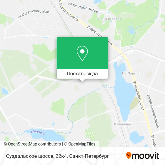 Карта Суздальское шоссе, 22к4