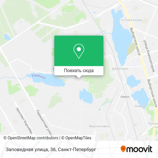 Карта Заповедная улица, 36