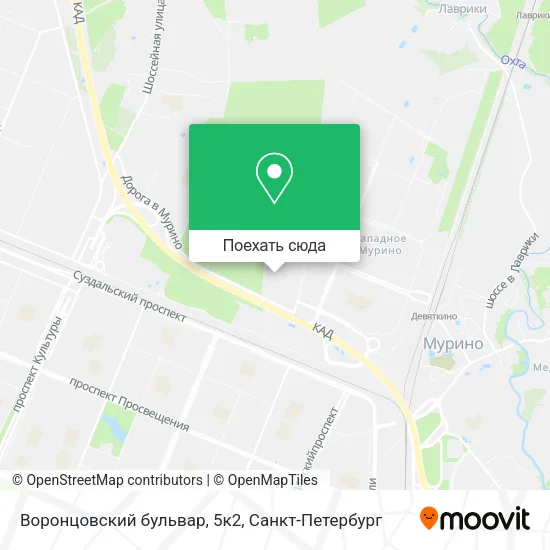 Карта Воронцовский бульвар, 5к2