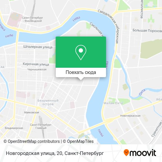 Карта Новгородская улица, 20
