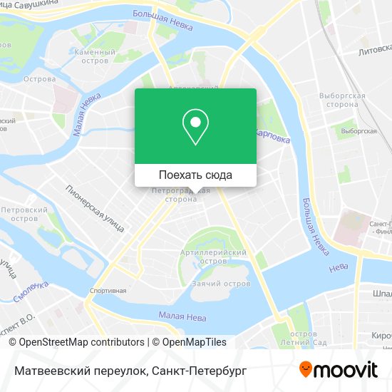 Карта Матвеевский переулок