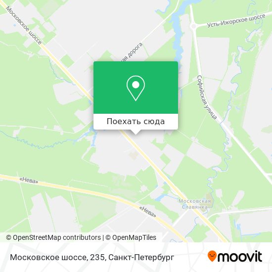 Карта Московское шоссе, 235