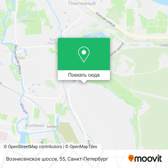 Карта Вознесенское шоссе, 55