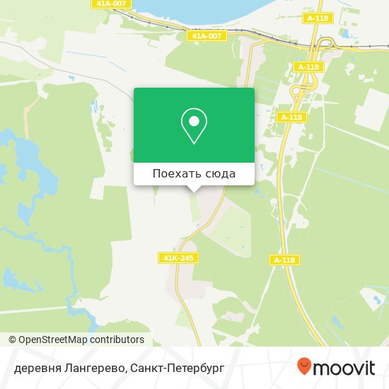 Карта деревня Лангерево