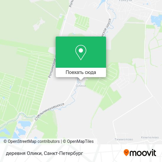 Карта деревня Олики