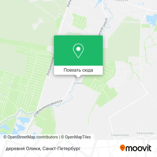 Карта деревня Олики