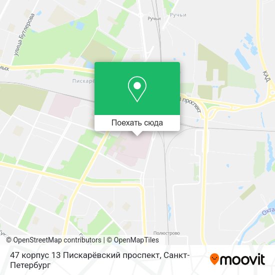 Карта 47 корпус 13 Пискарёвский проспект
