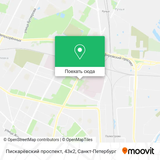 Карта Пискарёвский проспект, 43к2