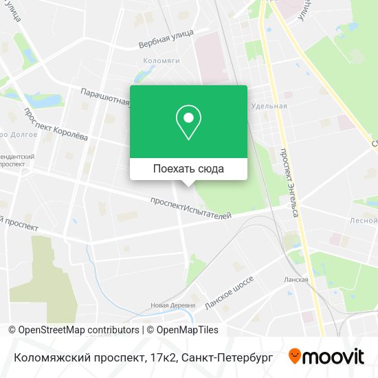 Карта Коломяжский проспект, 17к2