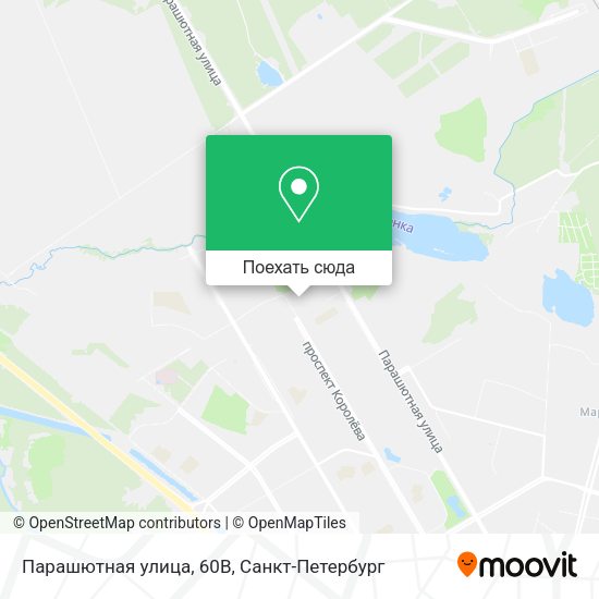 Карта Парашютная улица, 60В