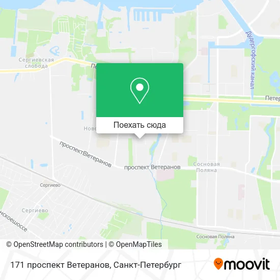 Карта 171 проспект Ветеранов