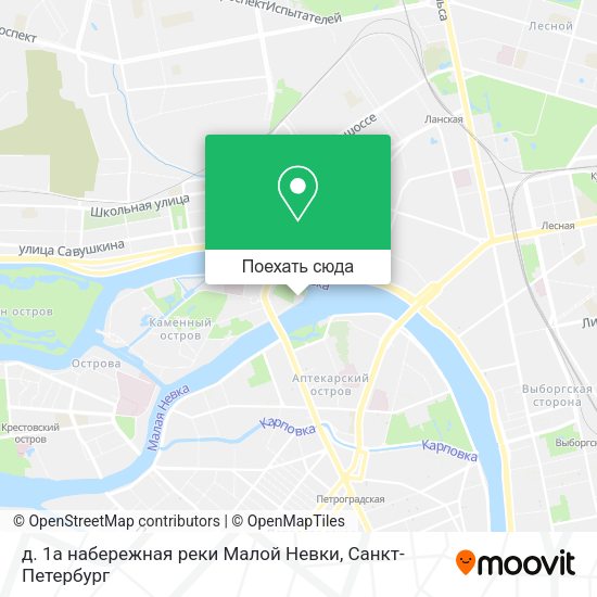 Карта д. 1а набережная реки Малой Невки