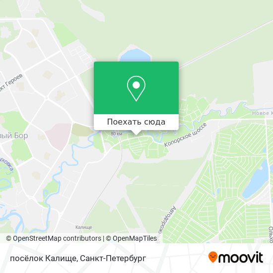 Карта посёлок Калище