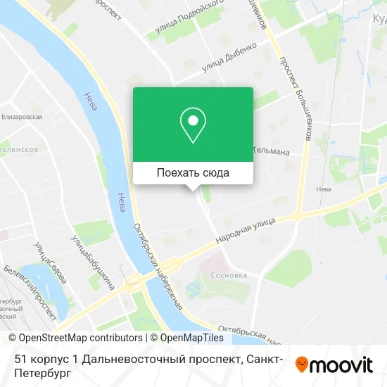 Карта 51 корпус 1 Дальневосточный проспект