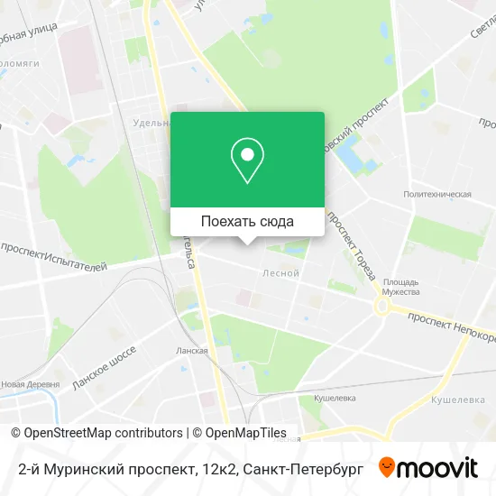 Карта 2-й Муринский проспект, 12к2