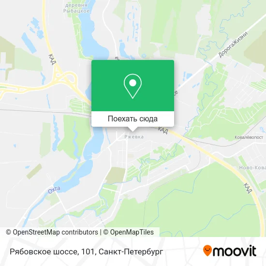 Карта Рябовское шоссе, 101