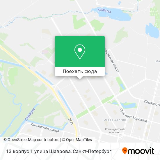 Карта 13 корпус 1 улица Шаврова