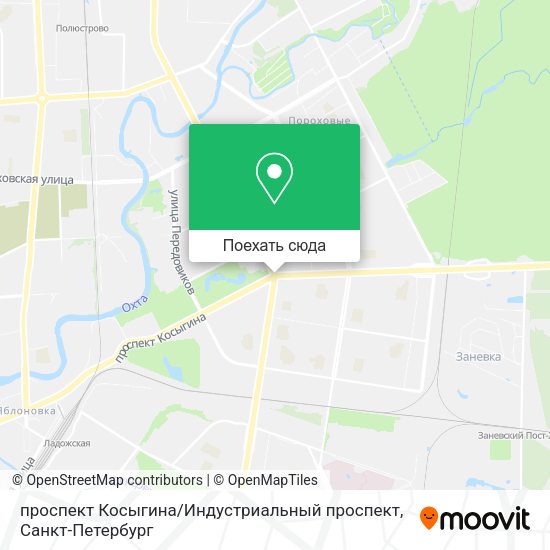 Карта проспект Косыгина / Индустриальный проспект