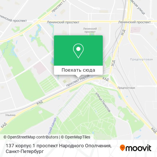 Карта 137 корпус 1 проспект Народного Ополчения