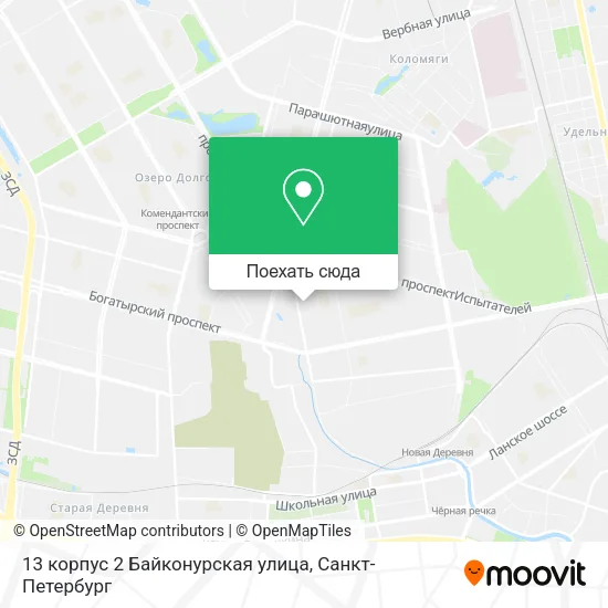 Карта 13 корпус 2 Байконурская улица