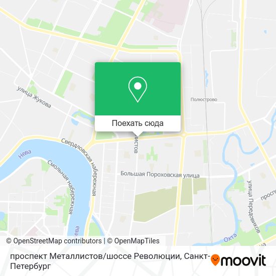 Карта проспект Металлистов / шоссе Революции