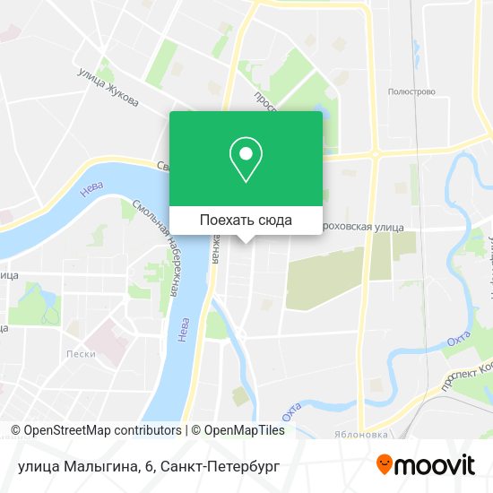 Карта улица Малыгина, 6