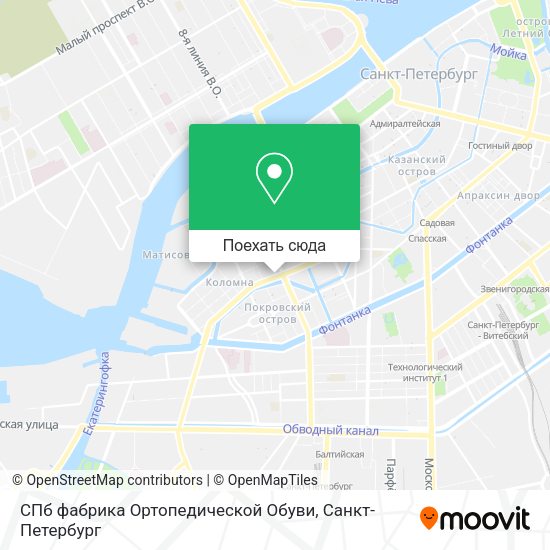 Карта СПб фабрика Ортопедической Обуви