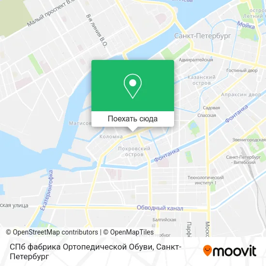 Карта СПб фабрика Ортопедической Обуви