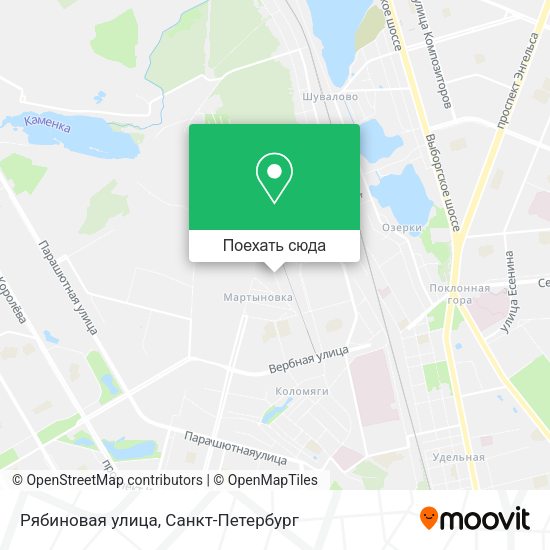 Карта Рябиновая улица