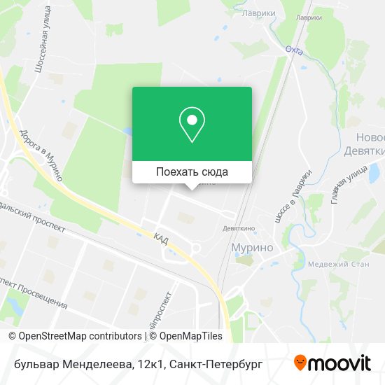 Карта бульвар Менделеева, 12к1