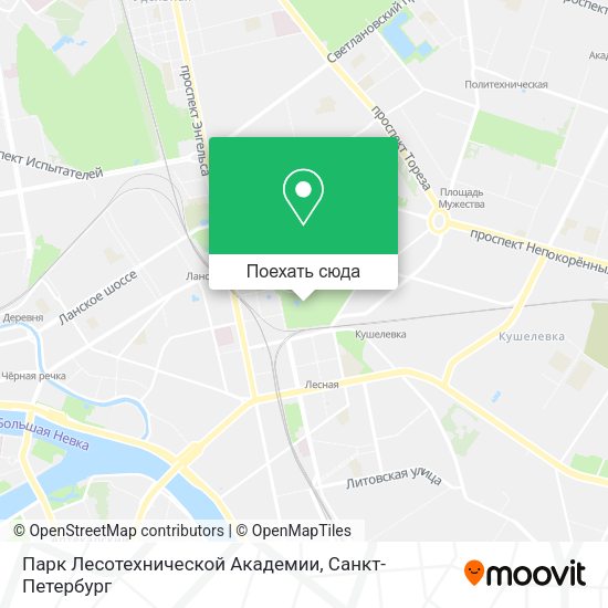 Карта Парк Лесотехнической Академии