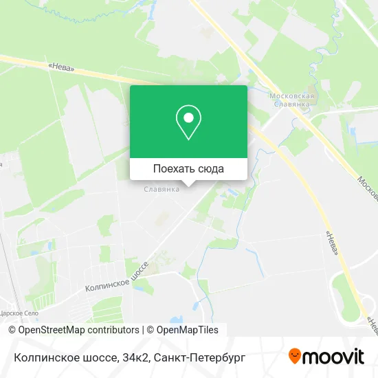 Карта Колпинское шоссе, 34к2