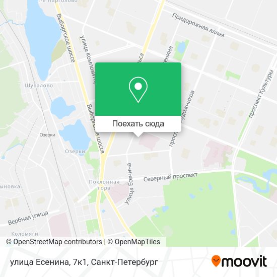 Карта улица Есенина, 7к1