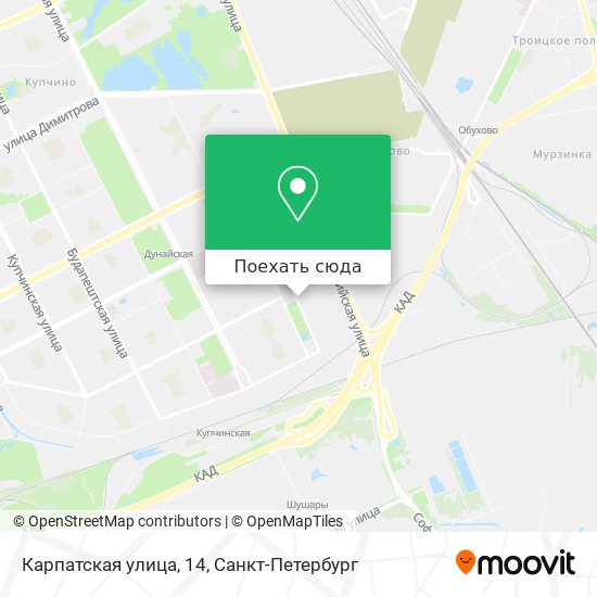 Карта Карпатская улица, 14