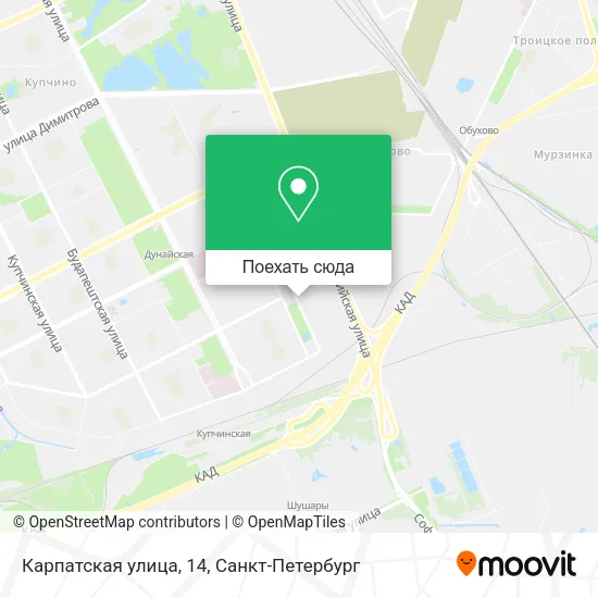 Карта Карпатская улица, 14