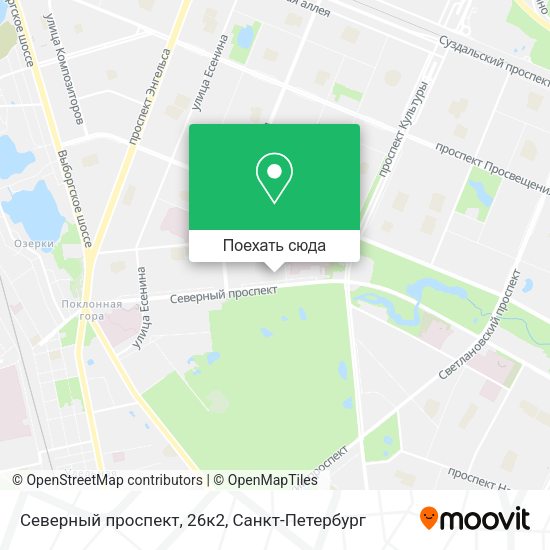 Карта Северный проспект, 26к2