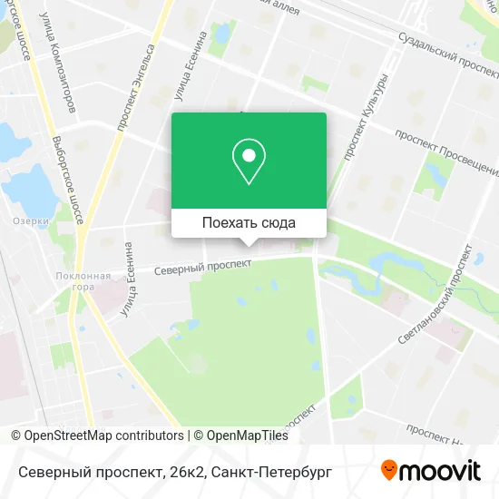 Карта Северный проспект, 26к2