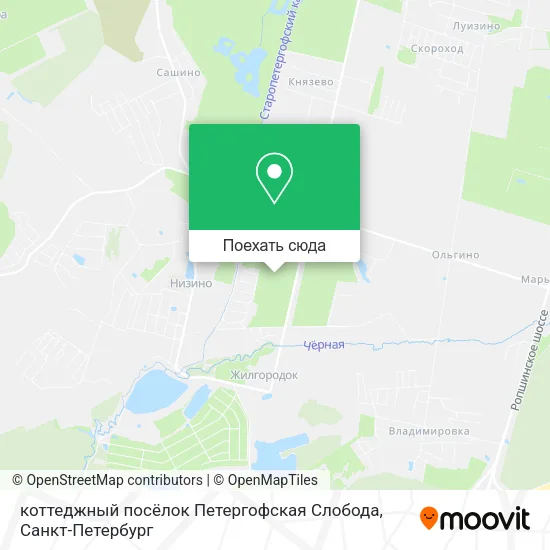 Карта коттеджный посёлок Петергофская Слобода