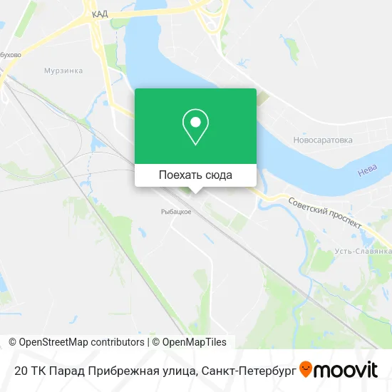 Карта 20 ТК Парад Прибрежная улица