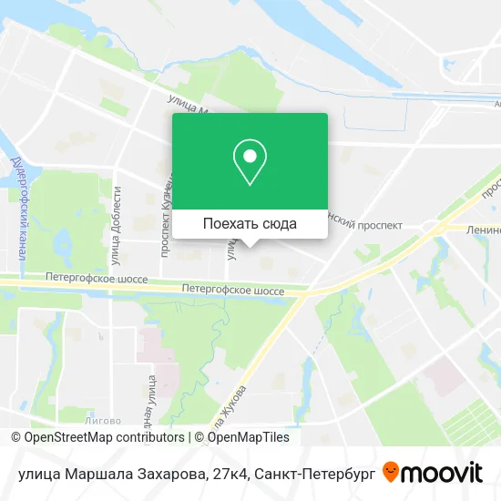 Карта улица Маршала Захарова, 27к4