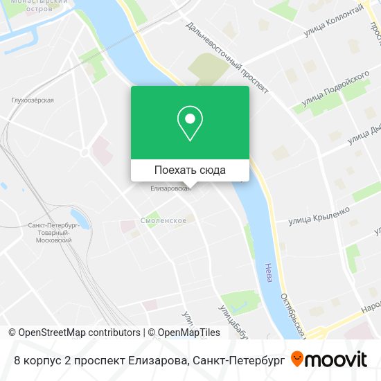 Карта 8 корпус 2 проспект Елизарова