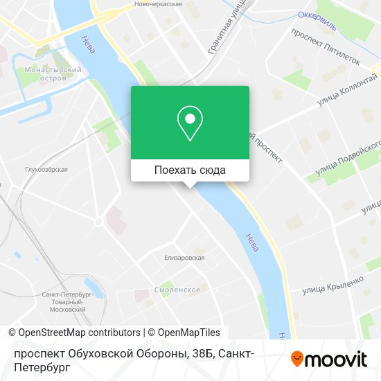 Карта проспект Обуховской Обороны, 38Б