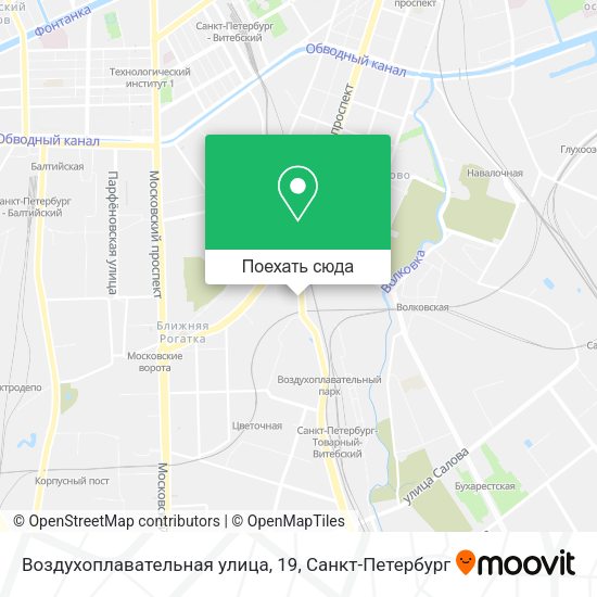 Карта Воздухоплавательная улица, 19