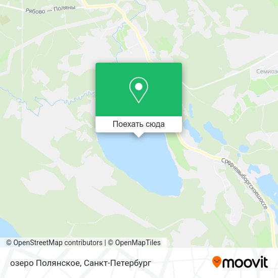 Карта озеро Полянское